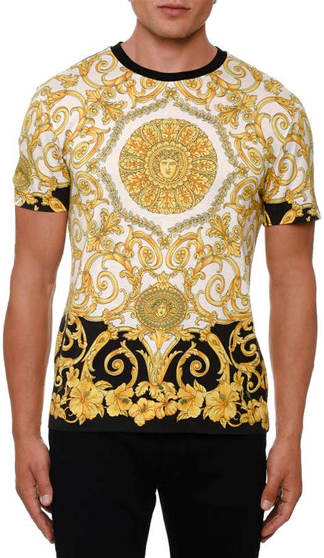 geo print shirt men versace